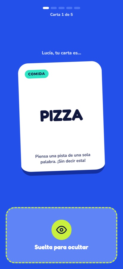 Carta con la palabra Pizza